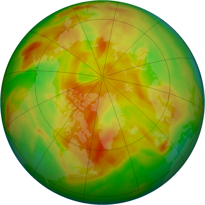Arctic ozone map for 14 May 2015